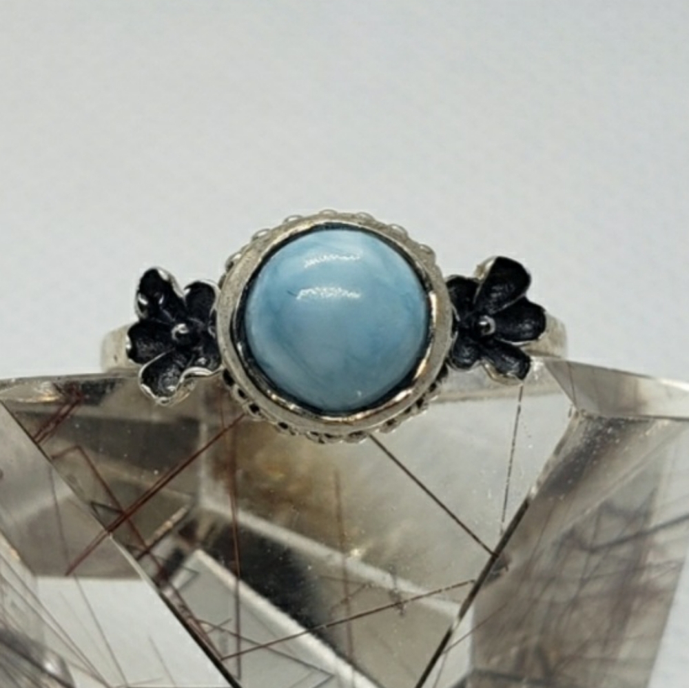 Larimar Ring 925 Silver
